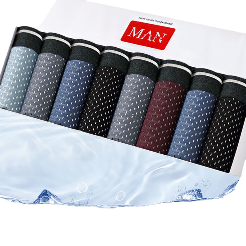 8pcs/Lot Men's Panties Ice Sil - đánh giá và giá Multi Pack Underwear
