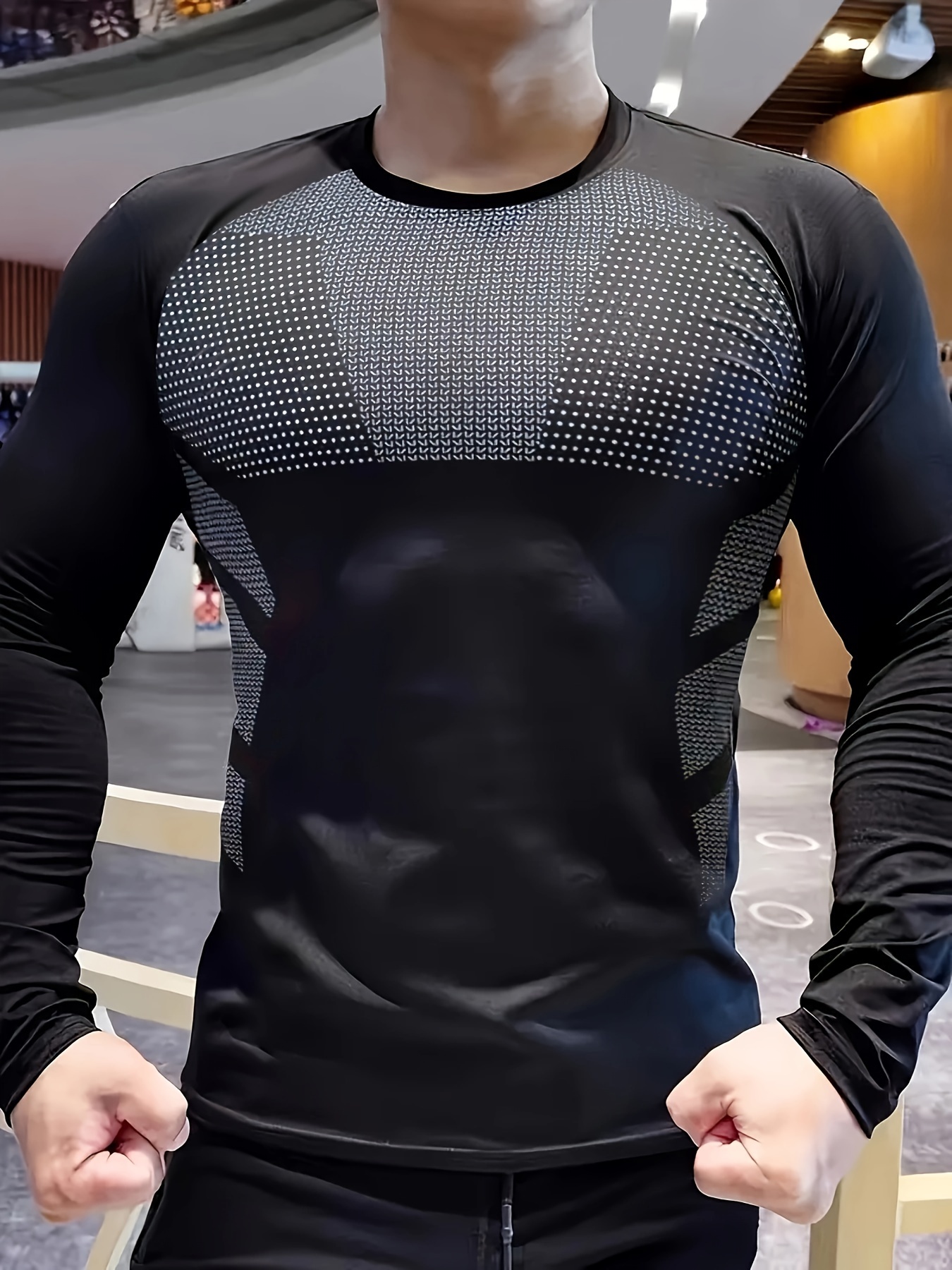 Men's autumn and winter thick  - đánh giá và giá T Shirt Tight Fit