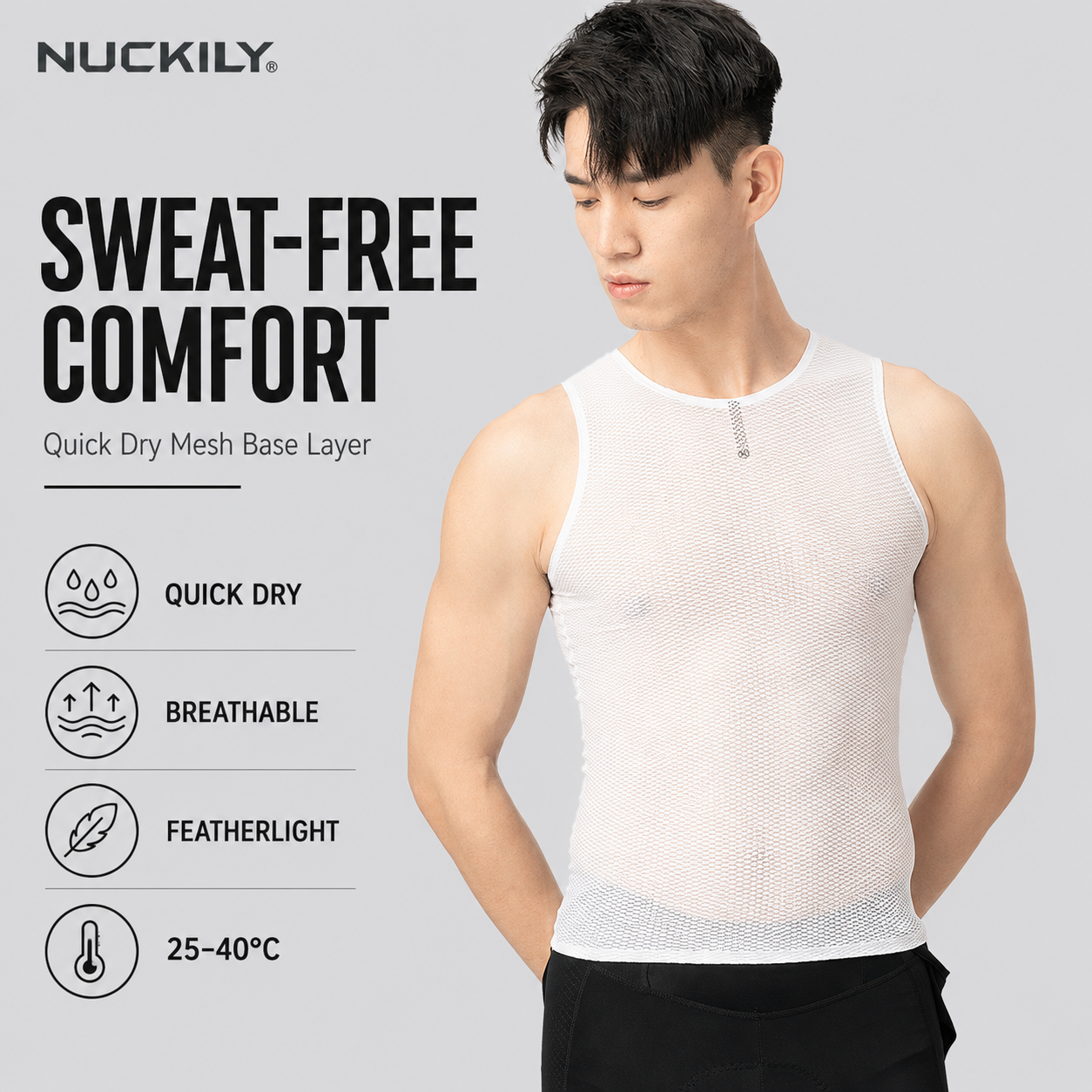NUCKILY Men Cycling Base Layer - đánh giá và giá Sleeveless Undershirt