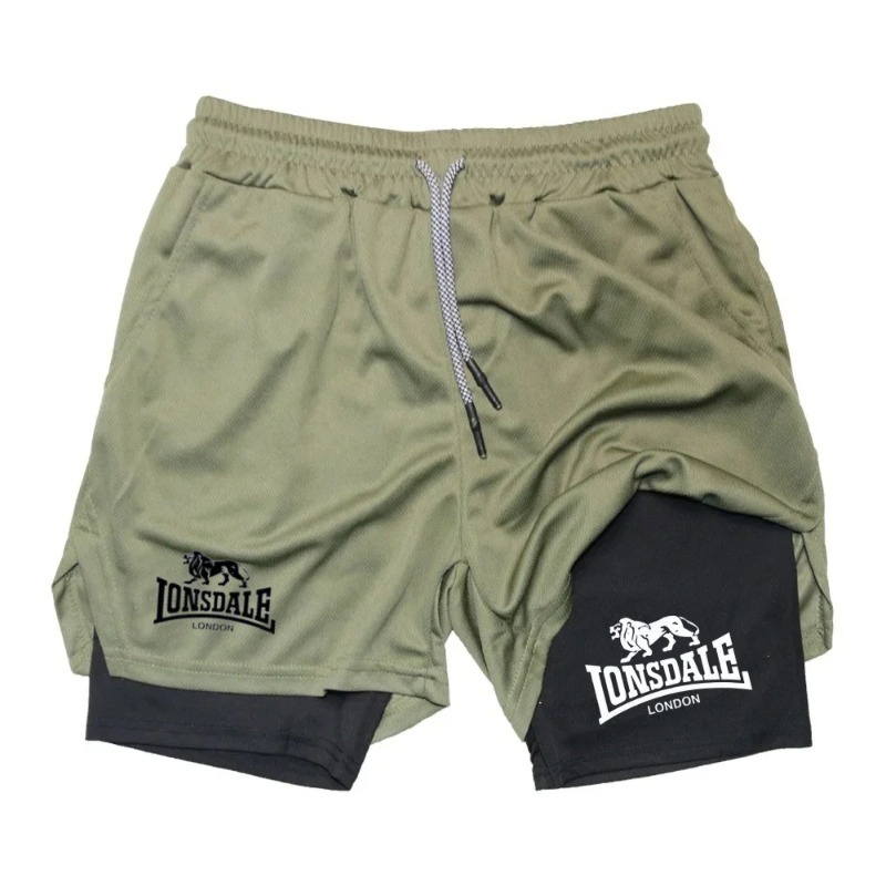 2in1 Running Shorts for Men Gy - đánh giá và giá Compression Shorts Athletes