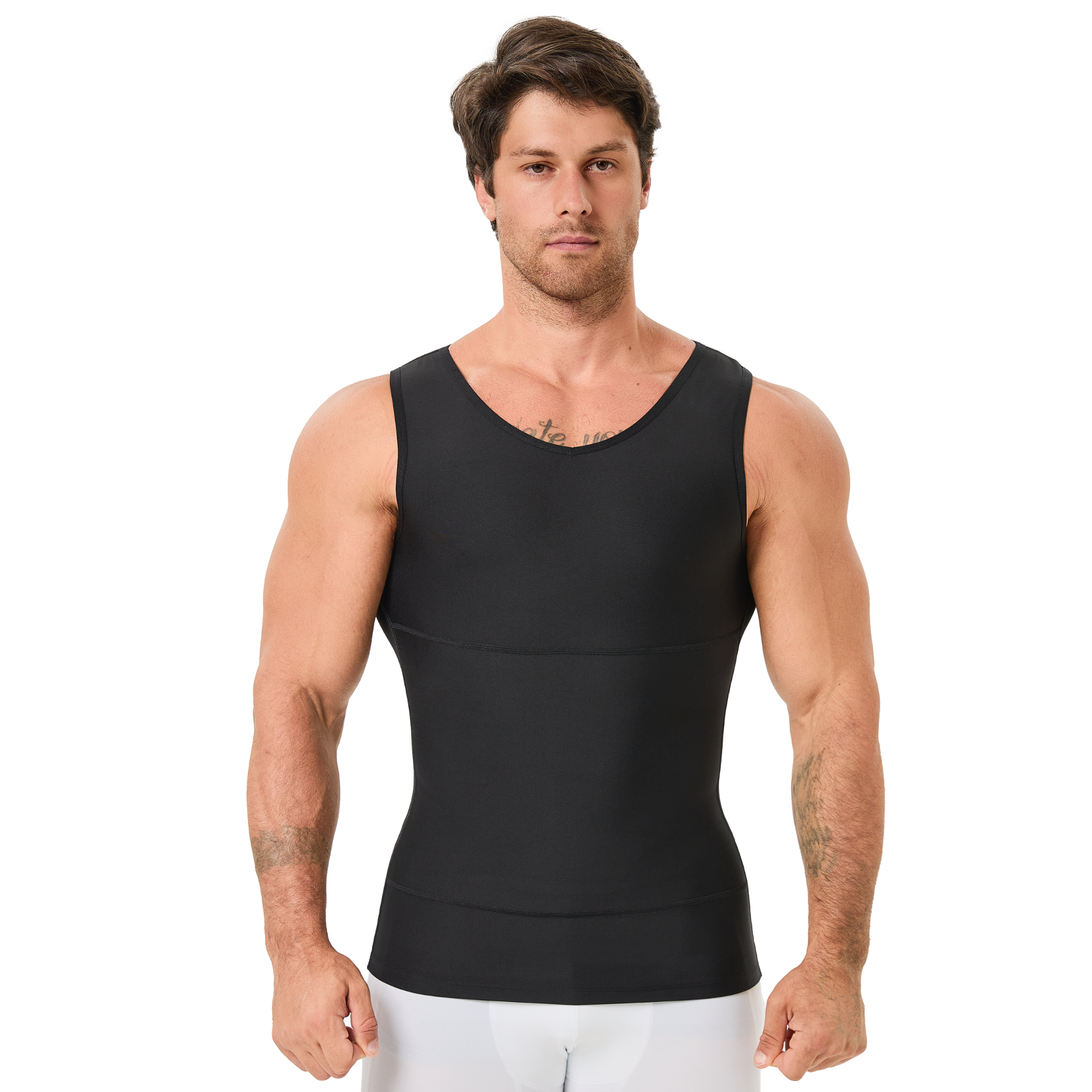 Men's V Neck Compression Shape - đánh giá và giá Undershirt Crew Neck