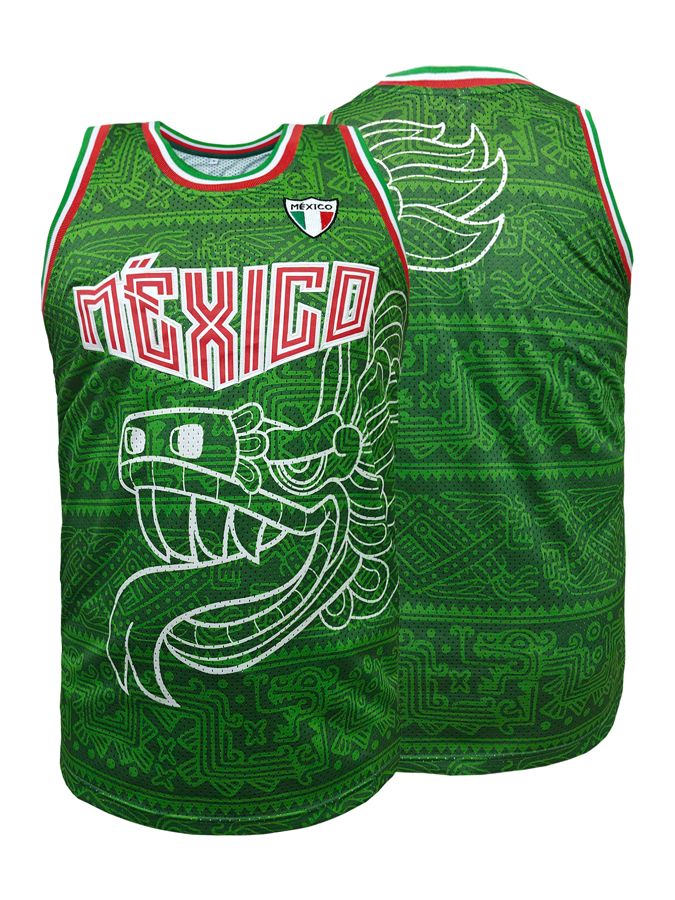 Mexico Embroidered Basketball  - đánh giá và giá Sleeveless Undershirt