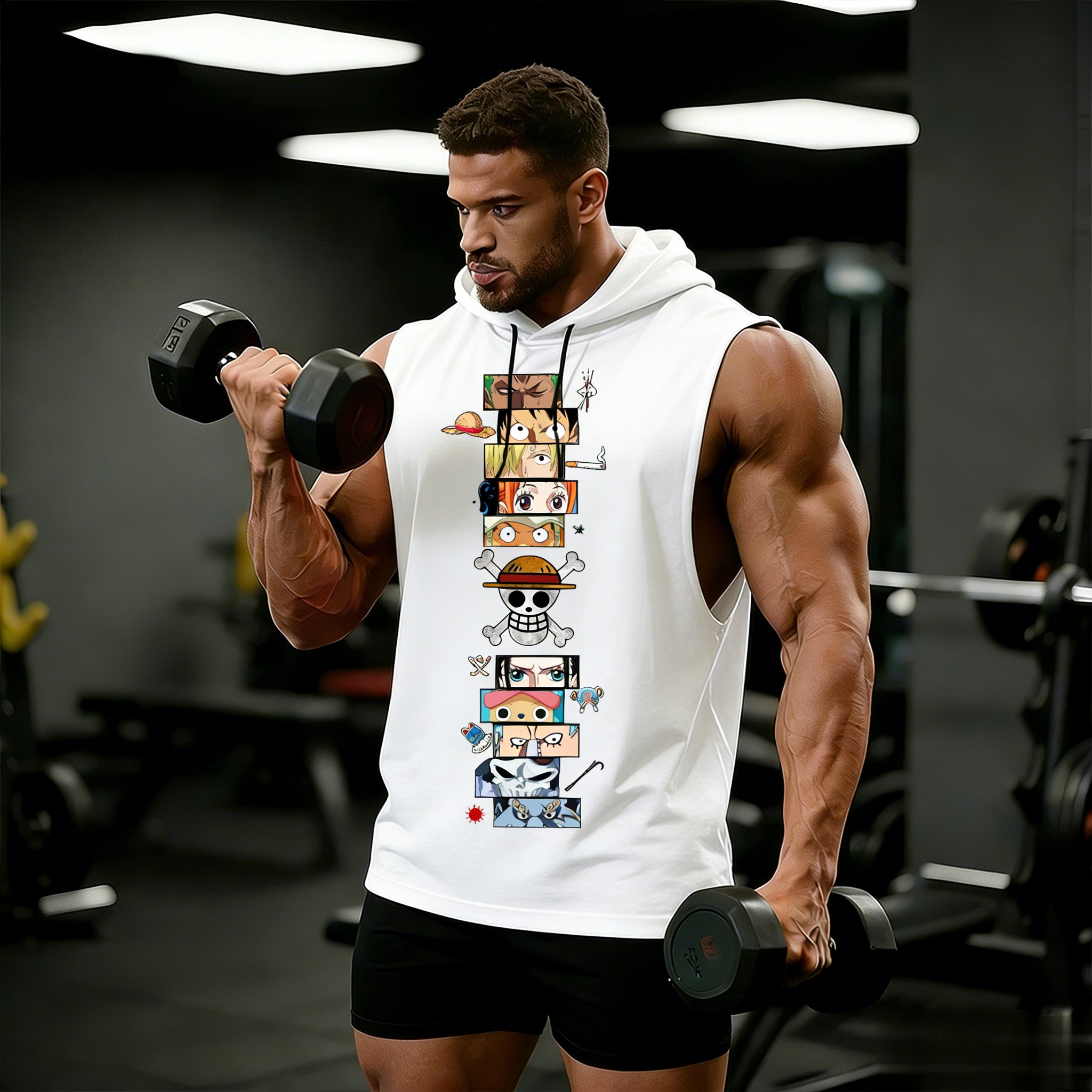 One Piece Anime Hoodie Sleevel - đánh giá và giá Sleeveless Undershirt