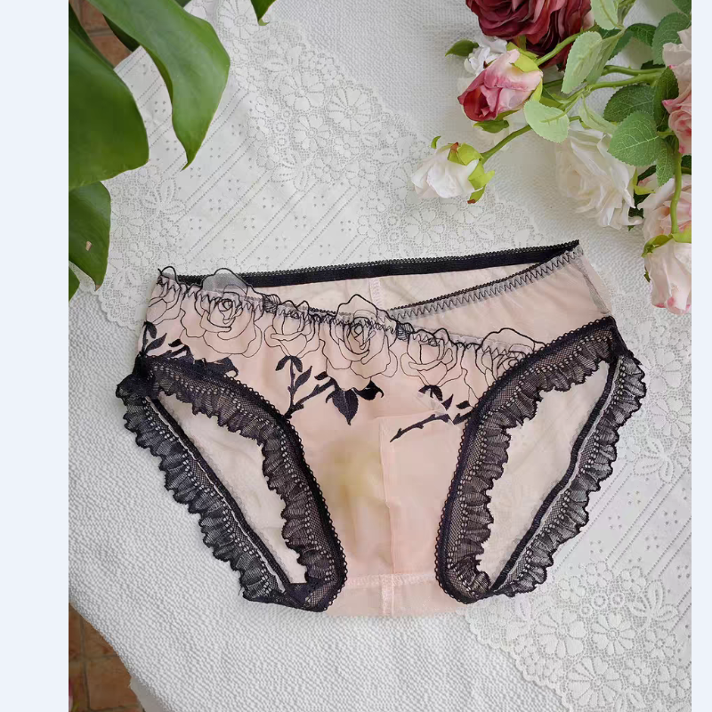 Men's Elegant Embroidery Lace  - đánh giá và giá Pouch Boxer Pouch