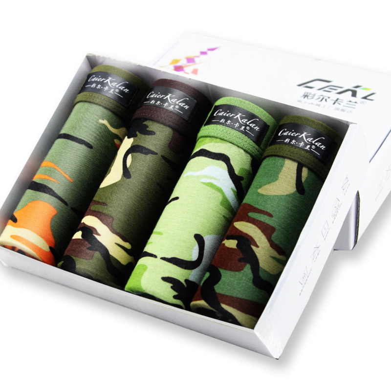 4pcs/lot Camouflage Boxer Men  - đánh giá và giá Multi Pack Underwear